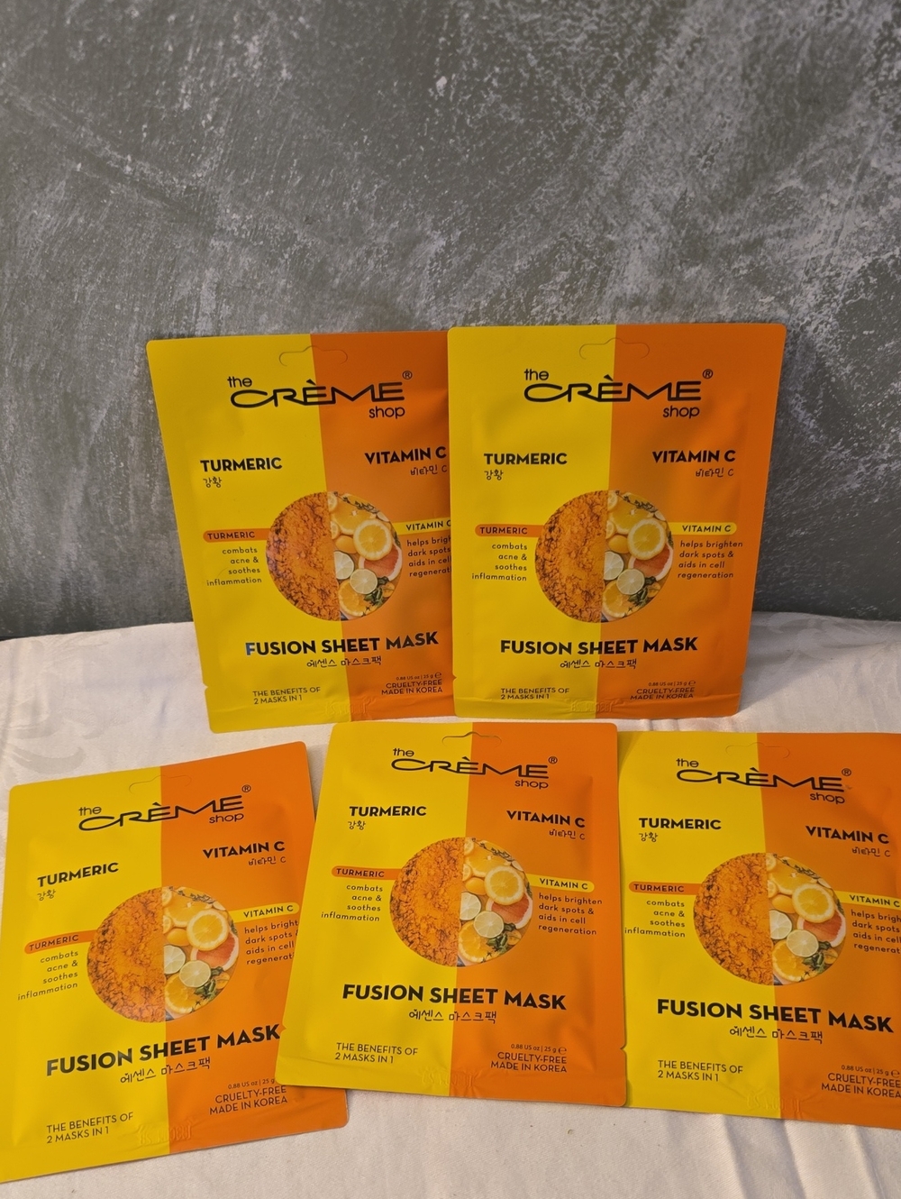 5 The Crème Shop Turmeric + Vitamin C Fusion Sheet Masks